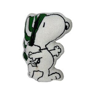 Snoopy Peanuts Plush Pillow With Green & White Hat Christmas holiday
